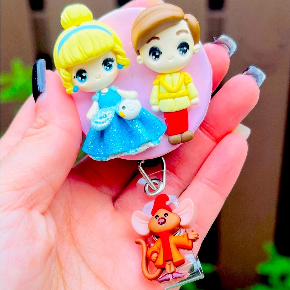Cinderella Princess retractable badge reel
